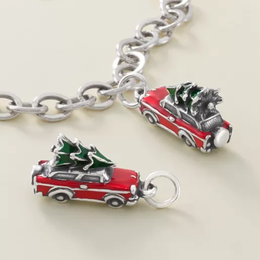 Enamel Family Christmas Tree Charm