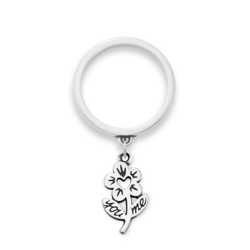 You and Me Blossom Charm Dangle Ring