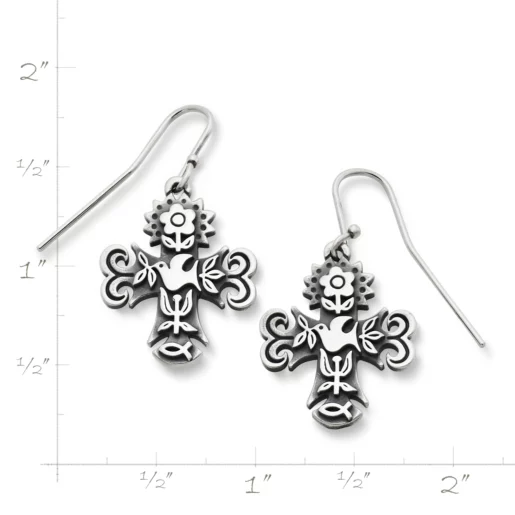 La Primavera Cross Dangle Earrings