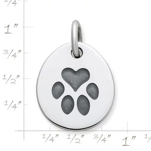Heart Paw Pet Tag Charm