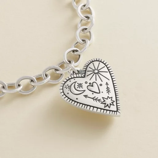 Western Sky Heart Charm