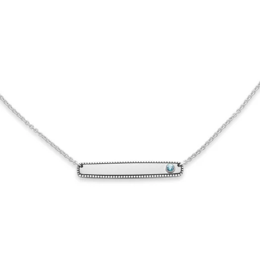 Engraveable Horizon Gemstone Necklace