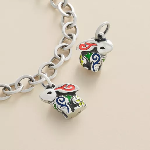 Enamel Festive Bunny Charm