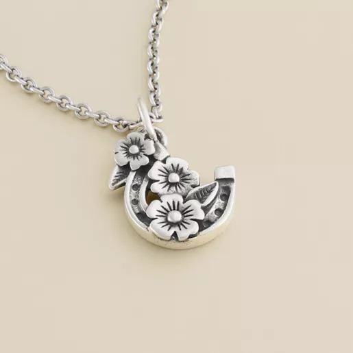 Floral Horseshoe Charm