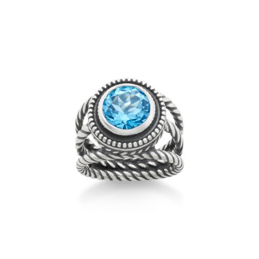 Twisted Wire Gemstone Ring