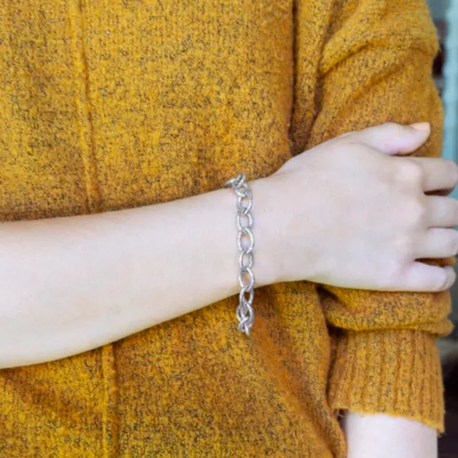 Hammered Charm Bracelet