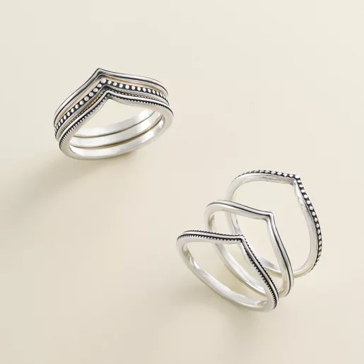 Chevron Ring Set