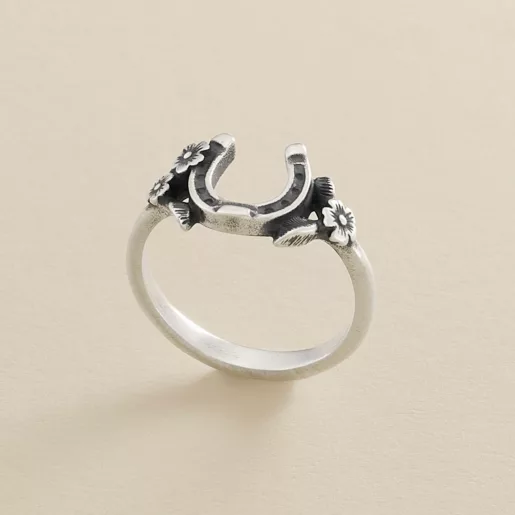 Floral Horseshoe Ring