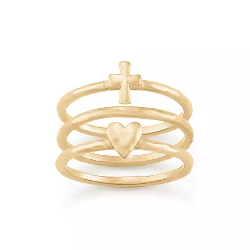 Faith and Love Ring Set