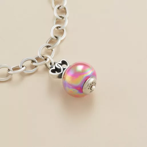 Two Hearts Together Art Glass Charm