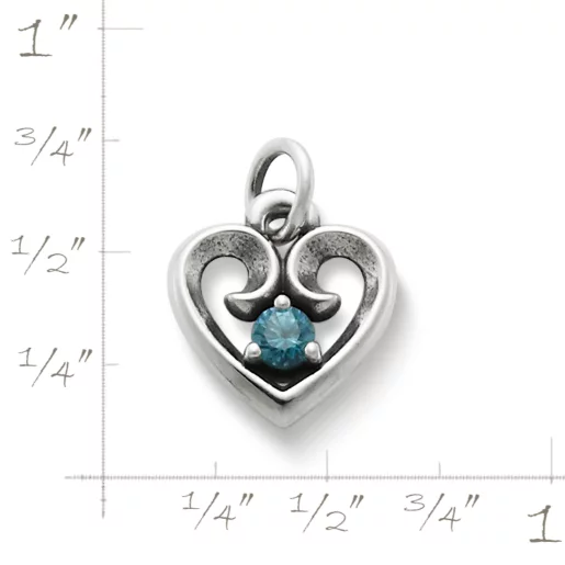 Avery Remembrance Heart Birthstone Pendant