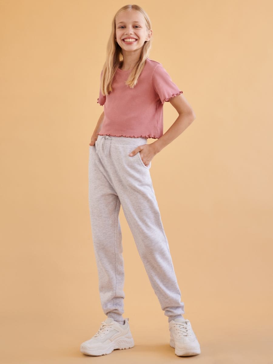 Spodnie dresowe jogger Kolor szary  8858M-09M