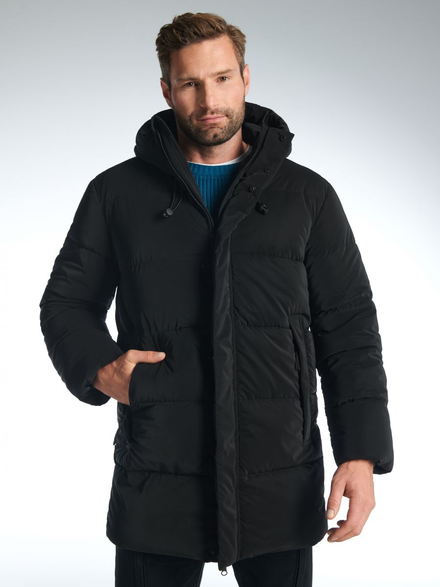 Kurtka puffer z kapturem Kolor czarny  1870O-99X