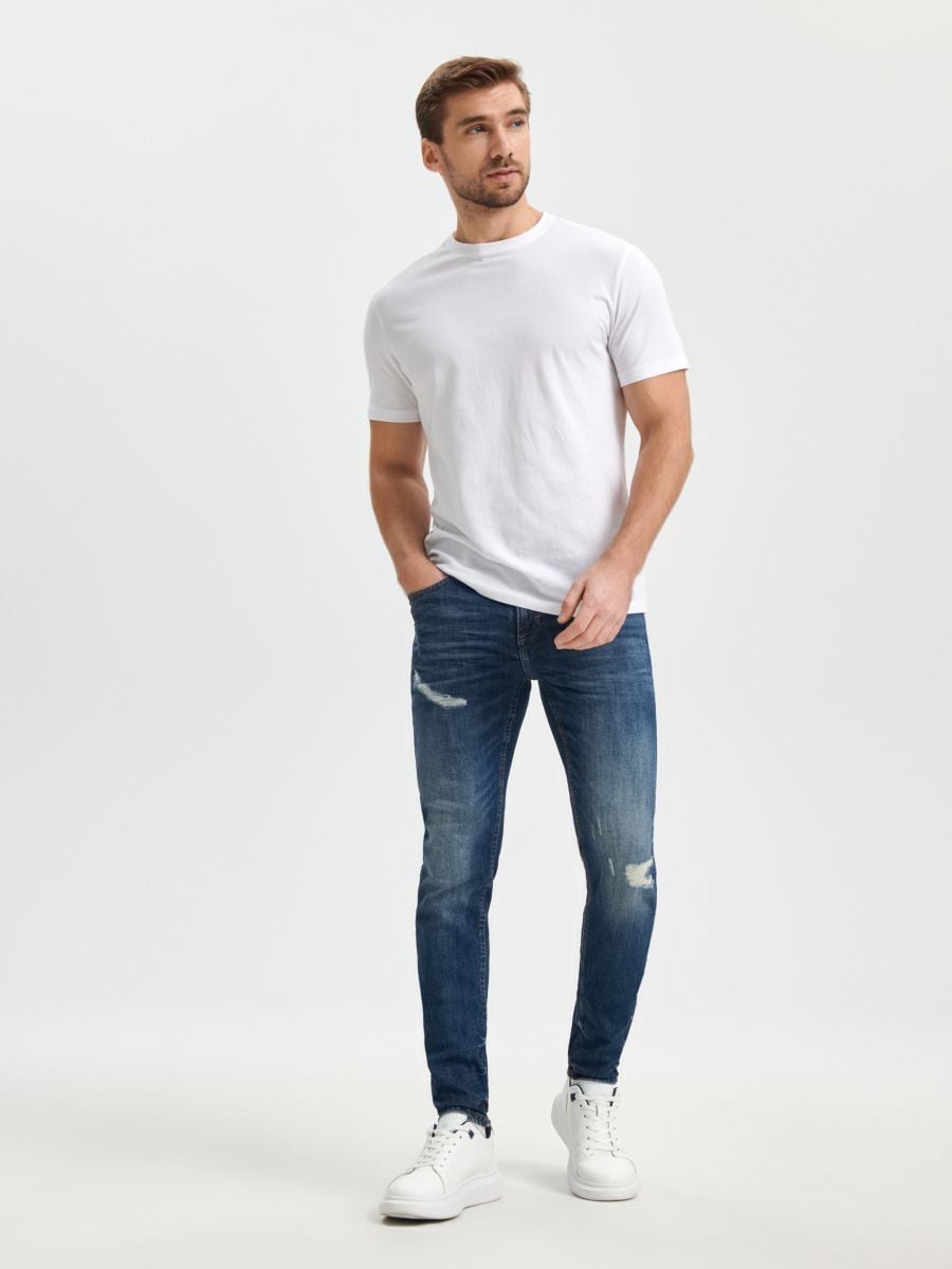 Jeansy skinny Kolor granatowy  5331F-59J