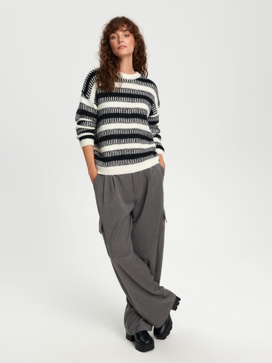 Sweter w paski Kolor wielobarwny  7463J-MLC