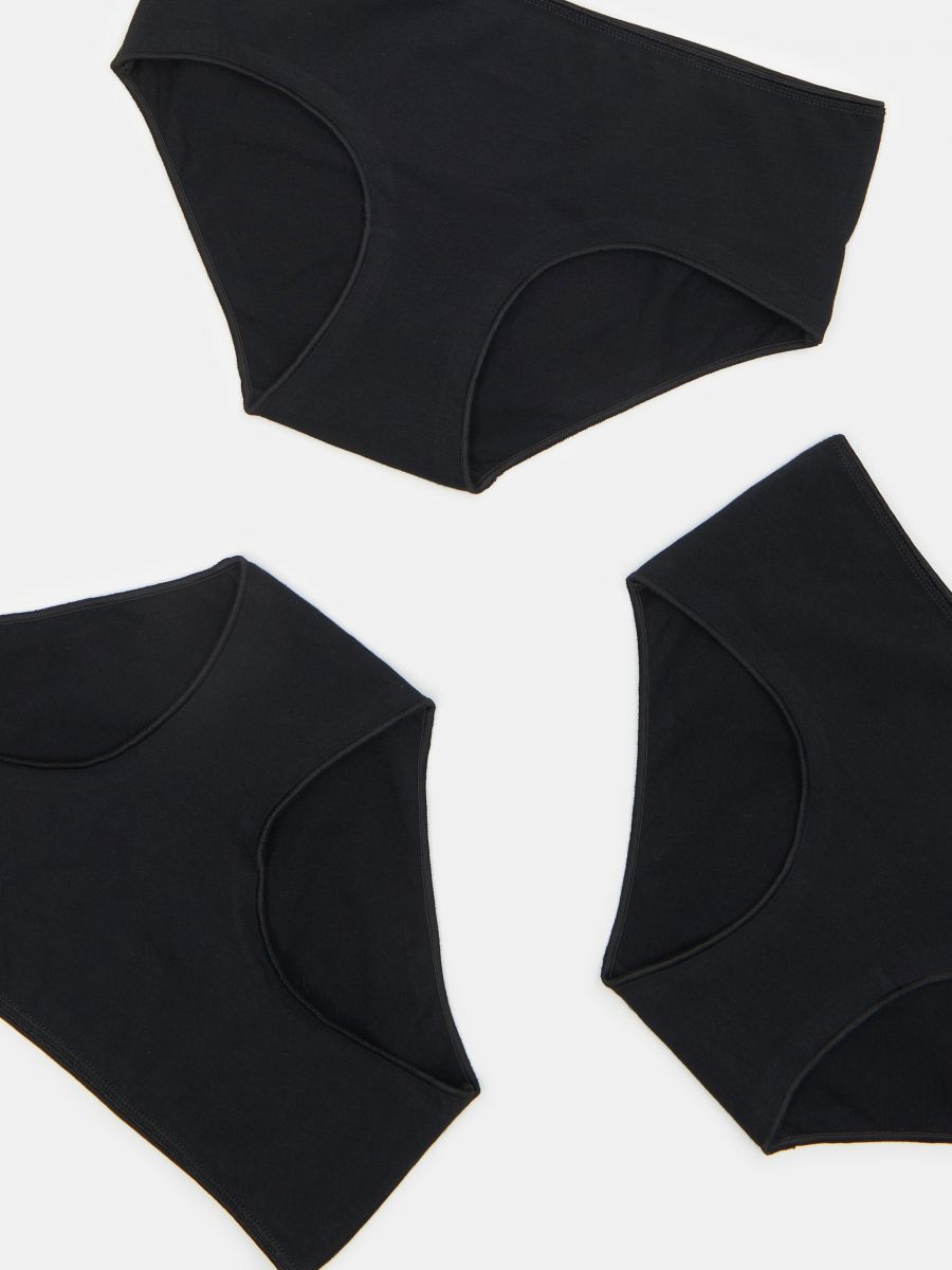 Majtki bawełniane hipster 3 pack Kolor czarny  5833U-99X
