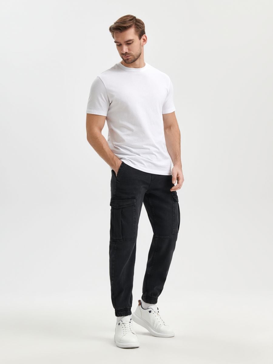 Jeansy jogger Kolor czarny  1598O-99J