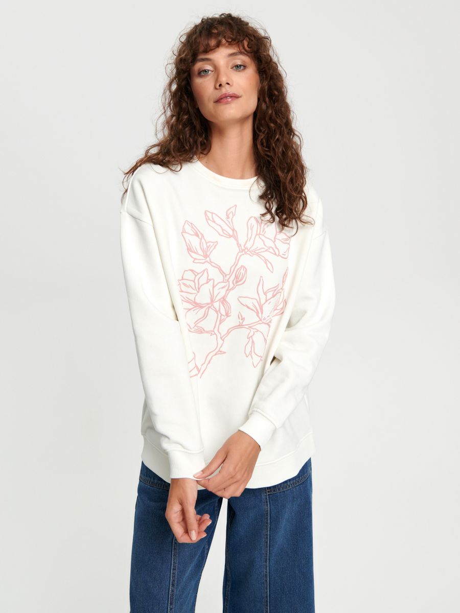 Bluza z nadrukem Kolor kremowy  6360J-01X