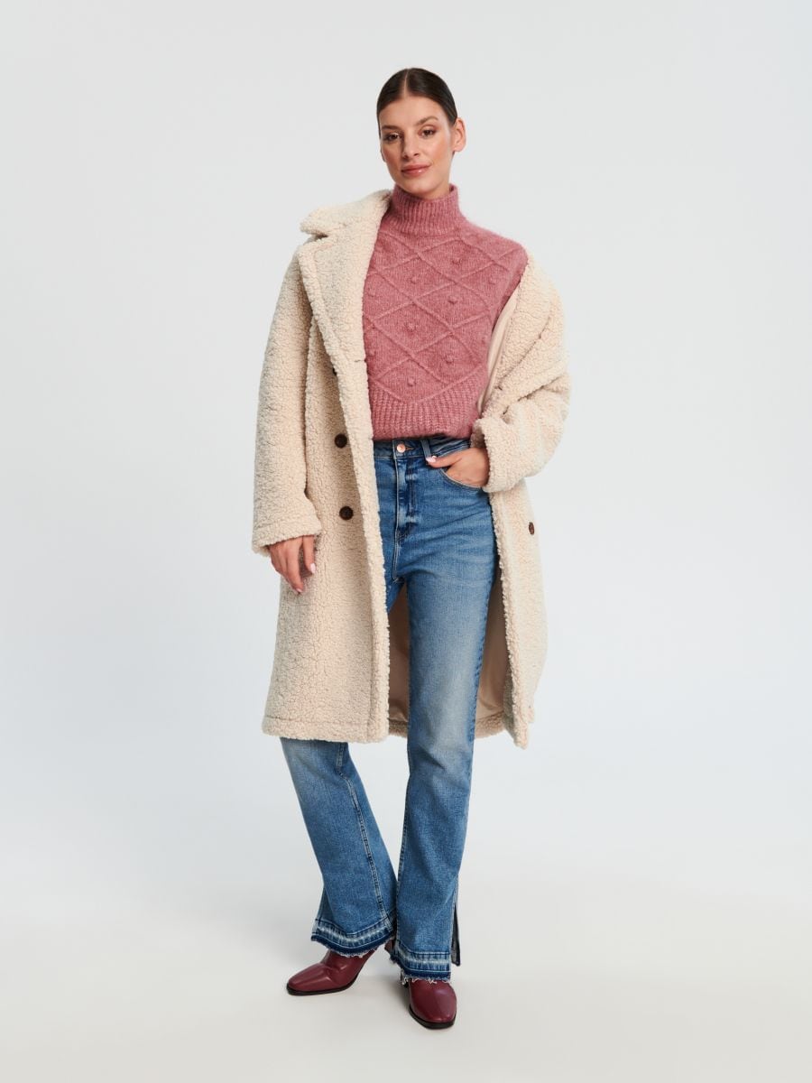 Jeansy straight high waist Kolor niebieski  WQ598-50J
