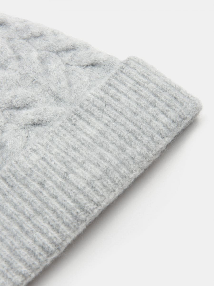 Czapka beanie Kolor szary  1354X-09M