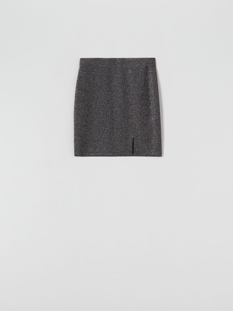 Spódnica mini Kolor srebrny  4786X-SLV