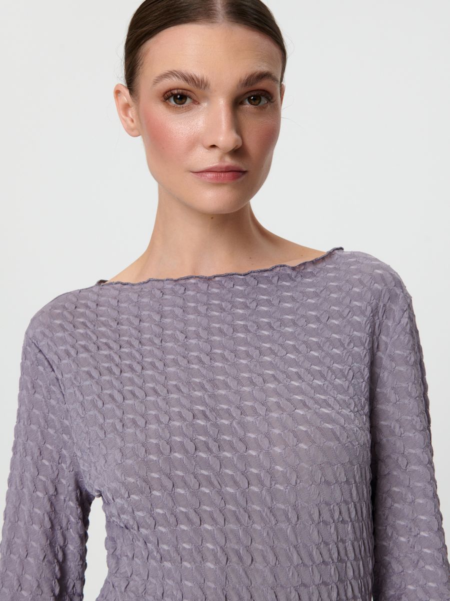 Bluzka z długimi rękawami Kolor różowy  4133X-40X