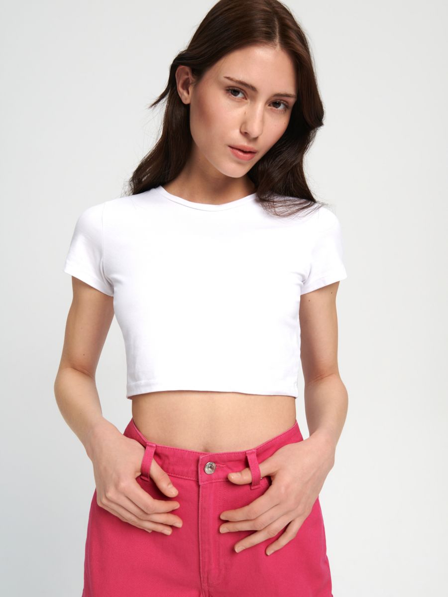 Jeansy wide leg high waist Kolor różowy  2061F-42J