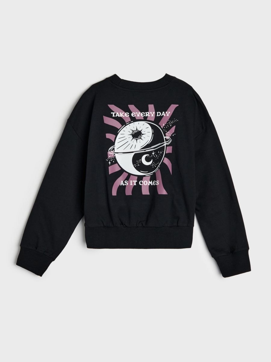 Bluza z nadrukem Kolor czarny  2167Q-99X