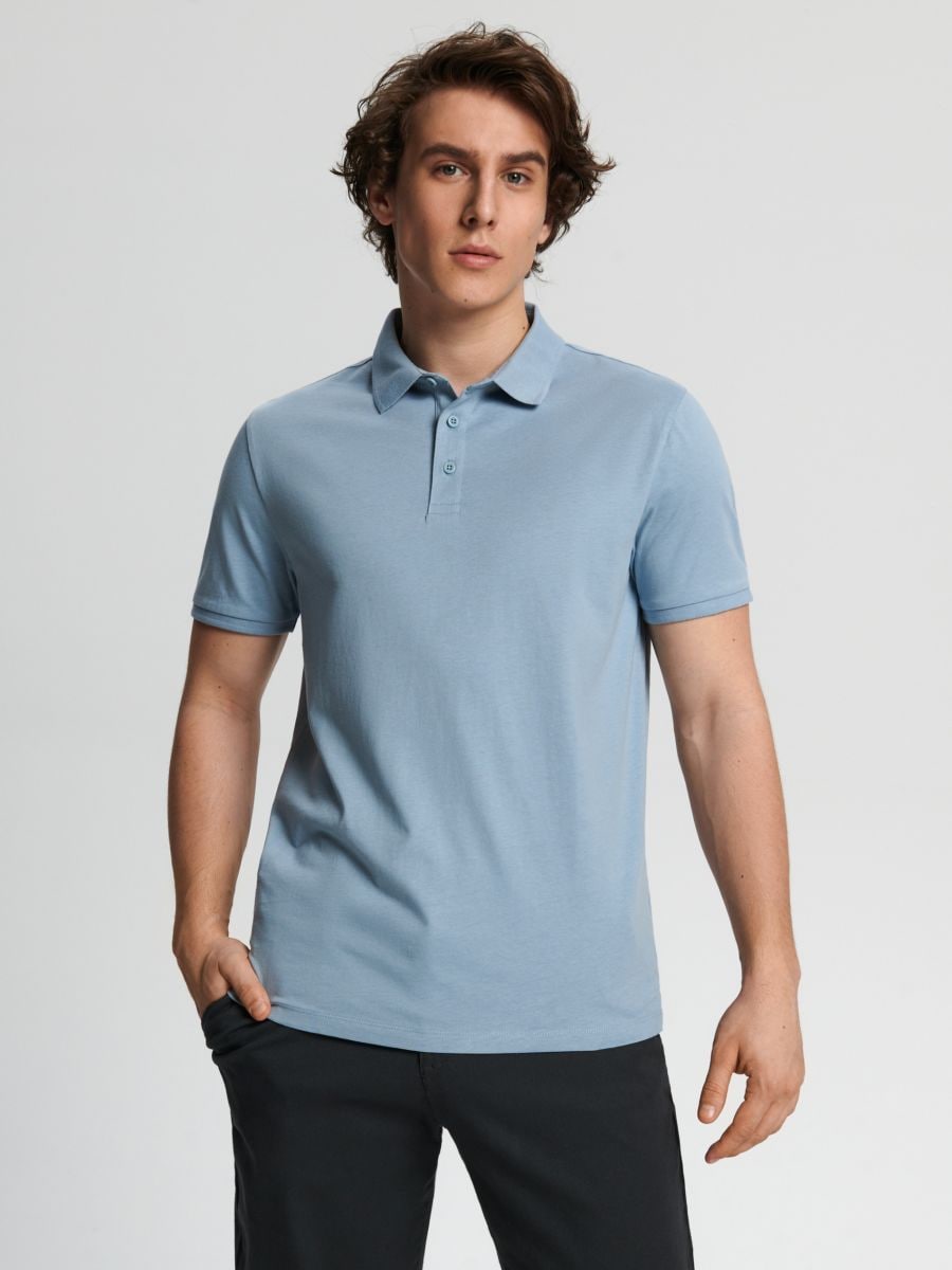 Koszulka polo Kolor niebieski  0042T-50X