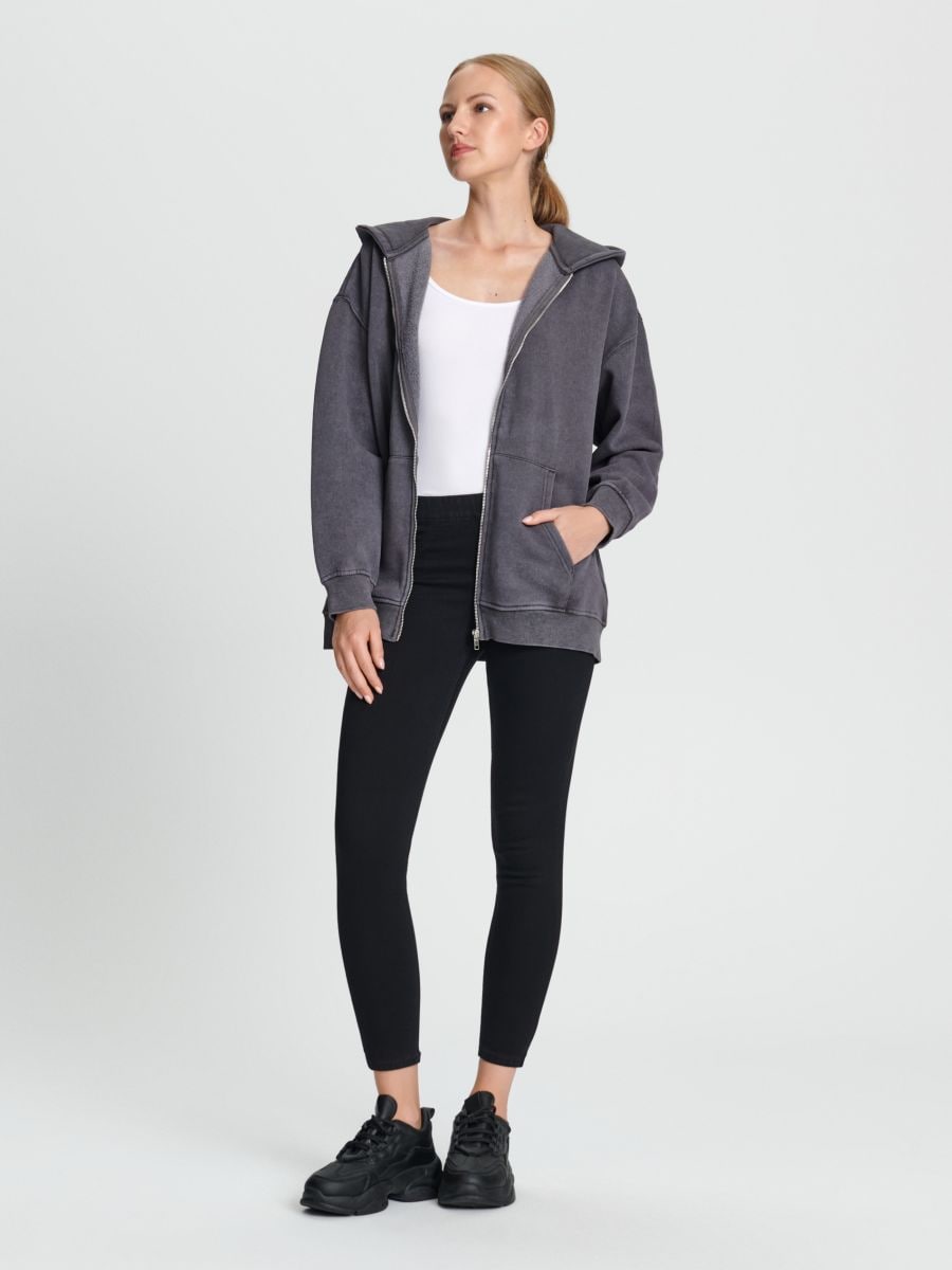 Bluza z kapturem Kolor szary  6384J-90X