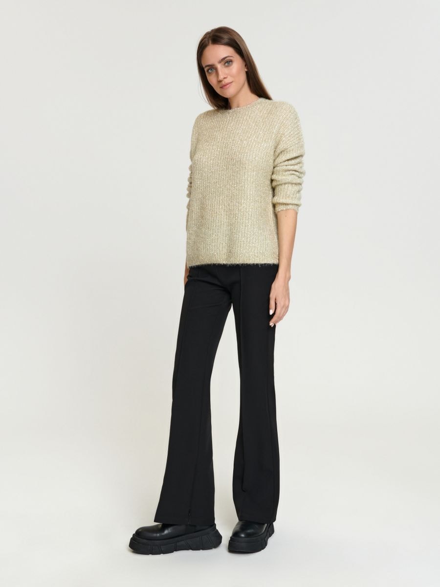 Sweter Kolor złoty  7428J-GLD