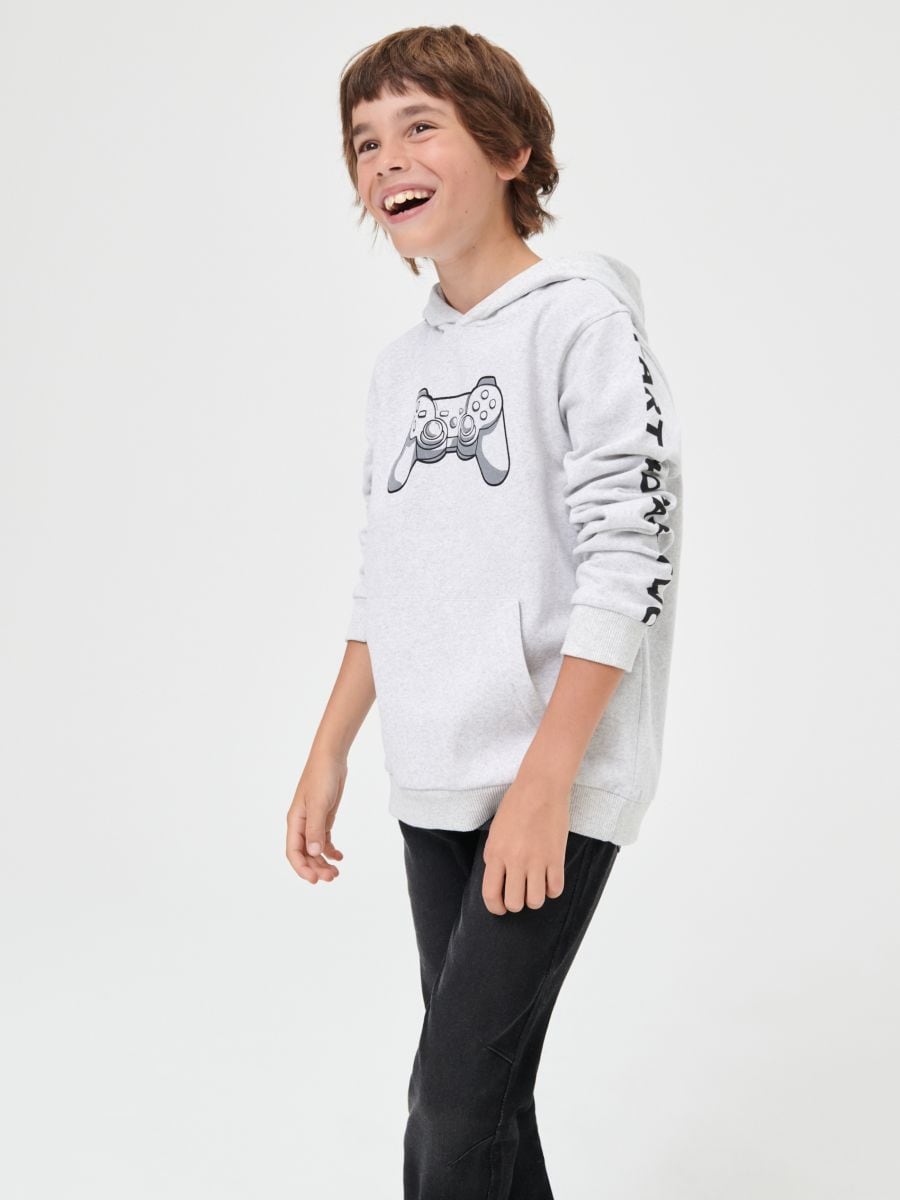 Bluza z nadrukiem Kolor szary  8675M-09M