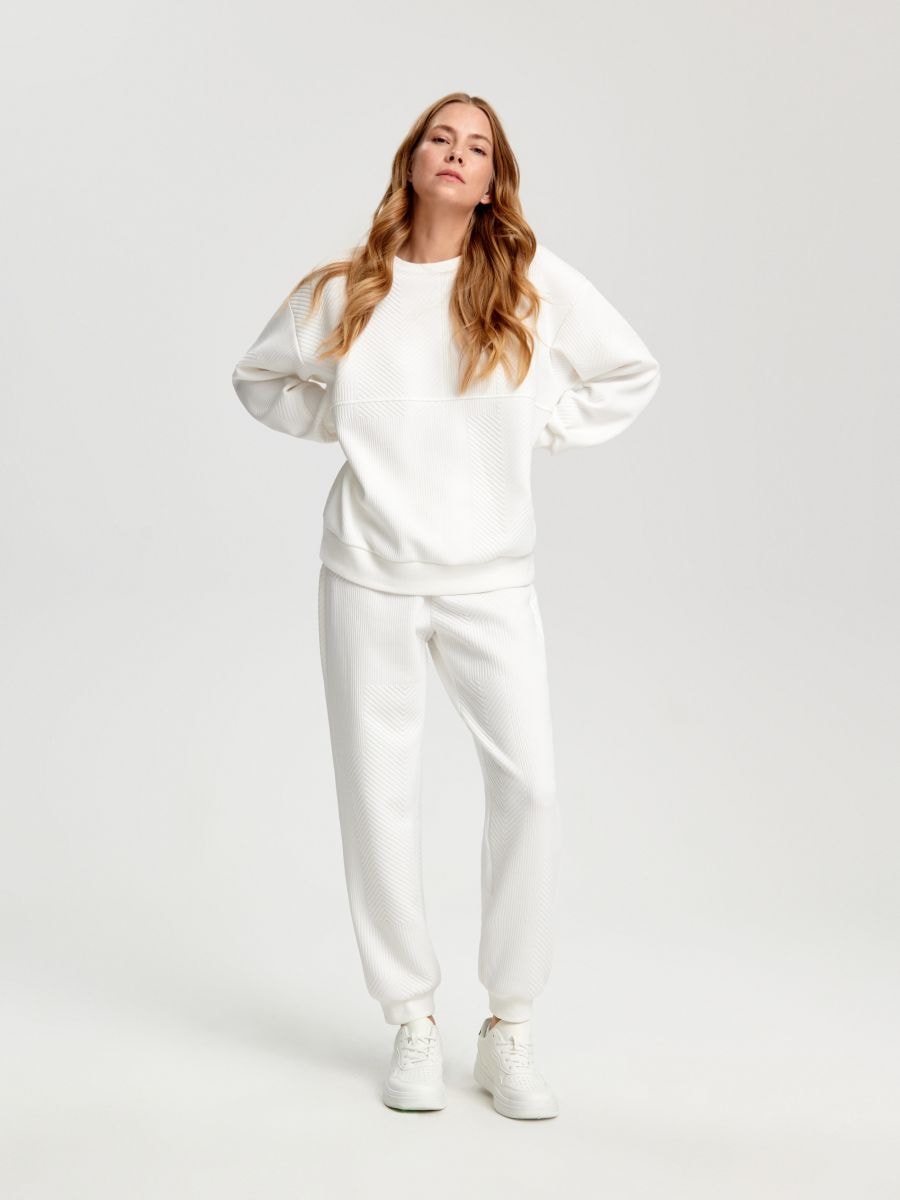 Bluza ze wzorem Kolor kremowy  6357J-01X