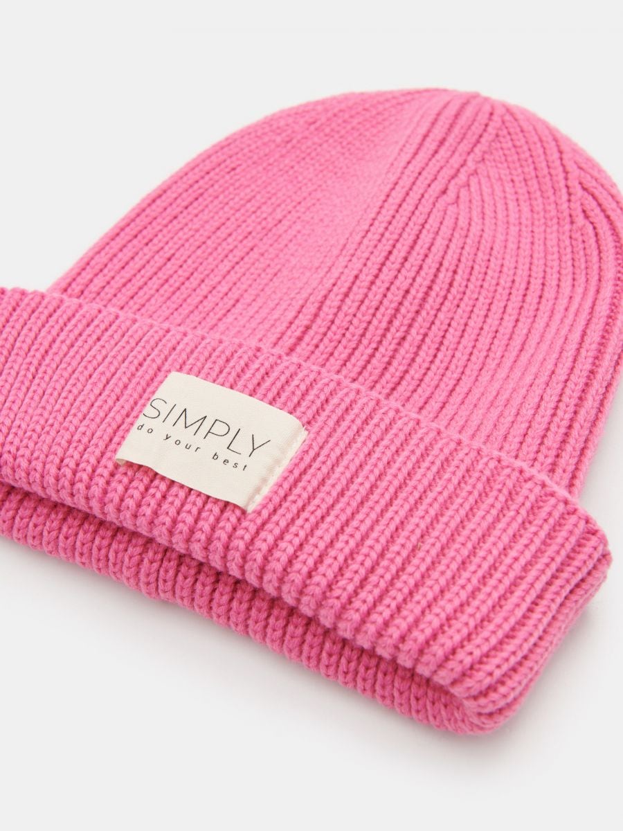 Czapka beanie Kolor różowy  8725F-30X