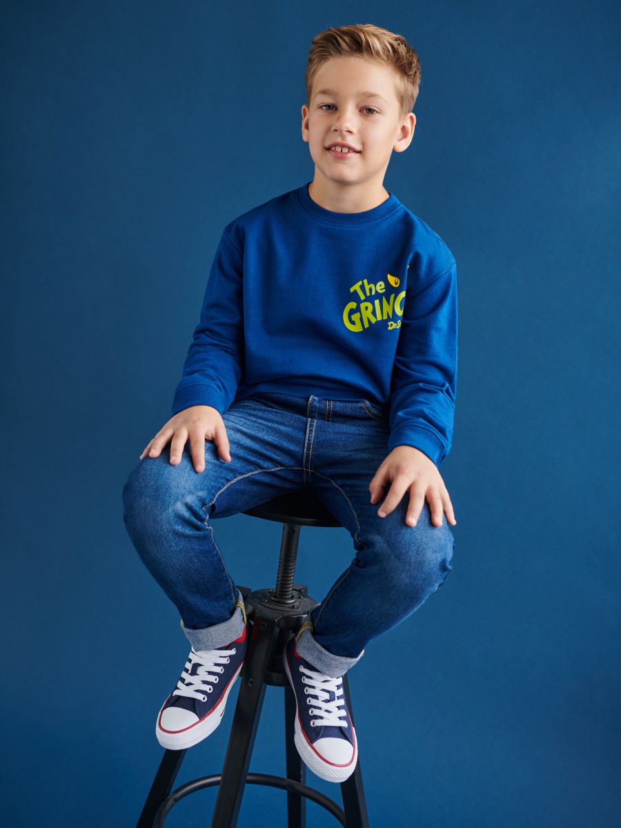 Bluza świateczna Grinch Kolor niebieski  8411Q-56X
