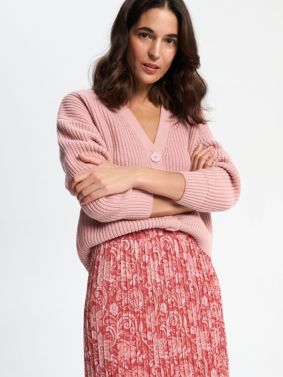 Spódnica midi plisowana Kolor wielobarwny  6517T-MLC