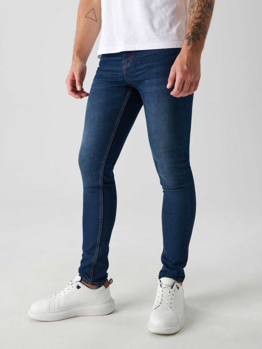 Jeansy skinny Kolor granatowy  1575O-59J