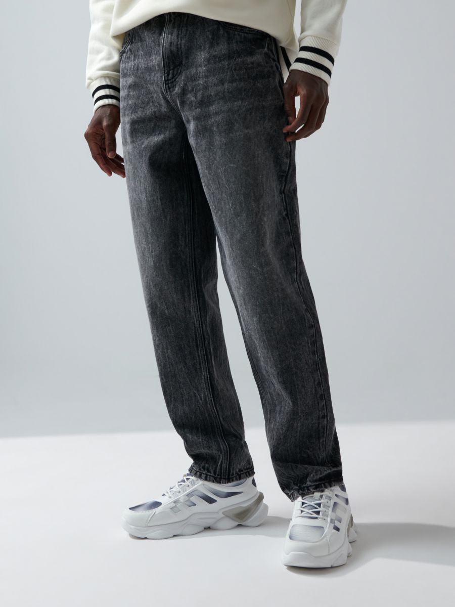 Jeansy loose Kolor czarny  5328F-99J