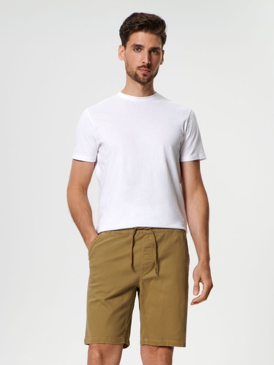 Szorty jogger Kolor beżowy  0002T-80X