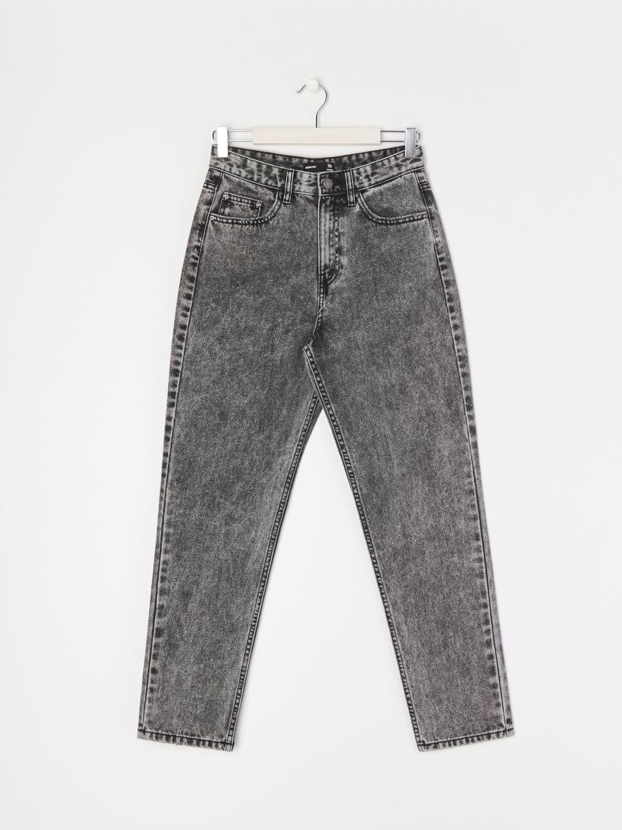 Jeansy mom high waist Kolor szary  2958B-90J