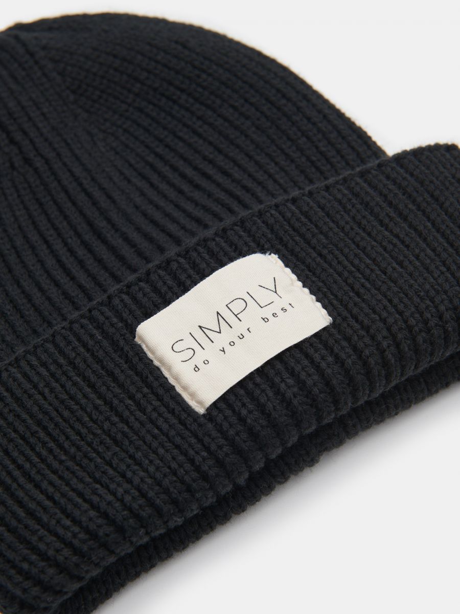 Czapka beanie Kolor czarny  8725F-99X