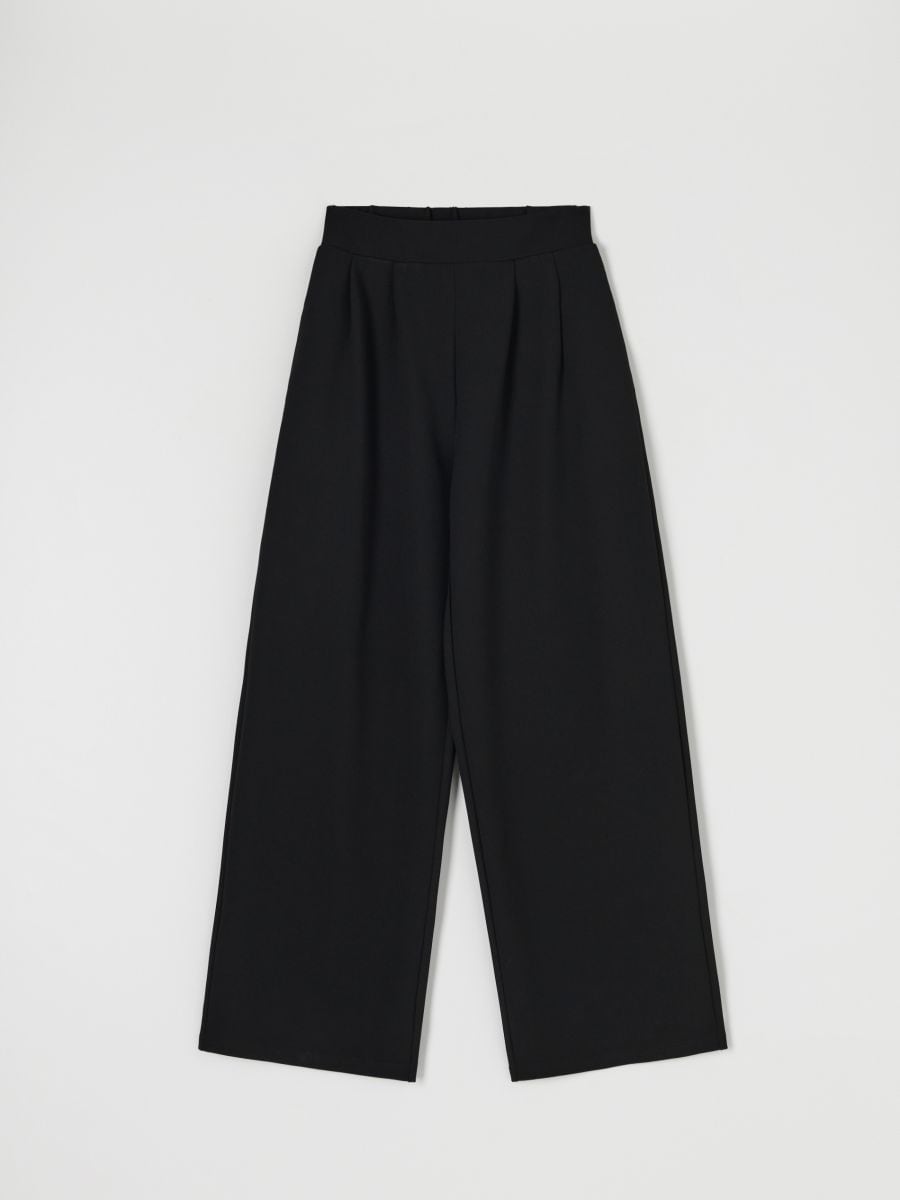 Spodnie wide leg Kolor czarny  4501X-99X