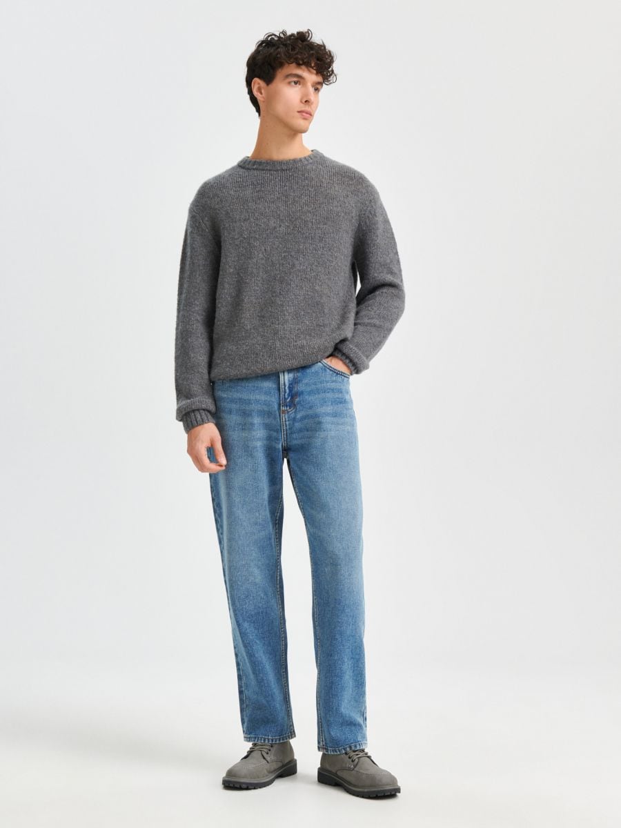 Jeansy loose Kolor niebieski  1601O-55J