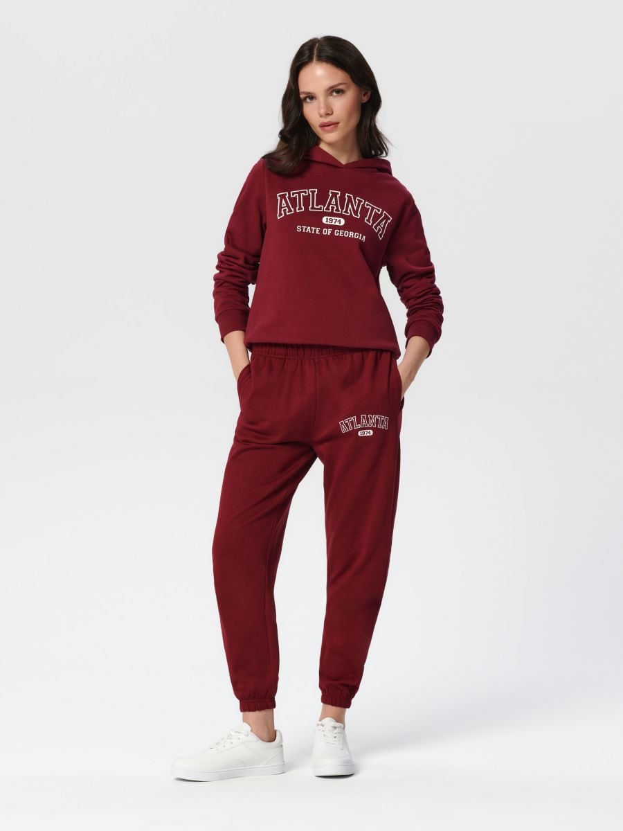 Bluza z napisem Kolor fioletowy  6371J-49X