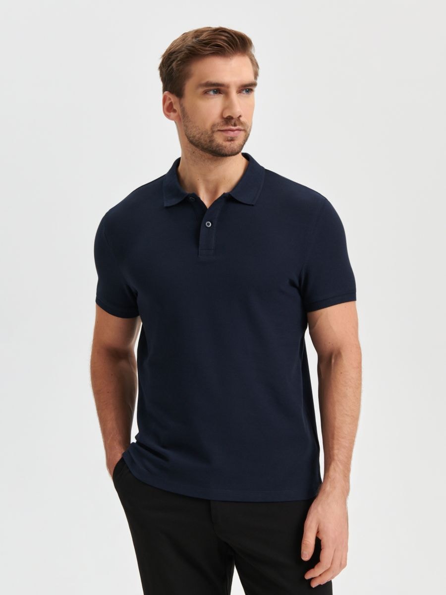 Koszulka polo Kolor granatowy  2402O-59X