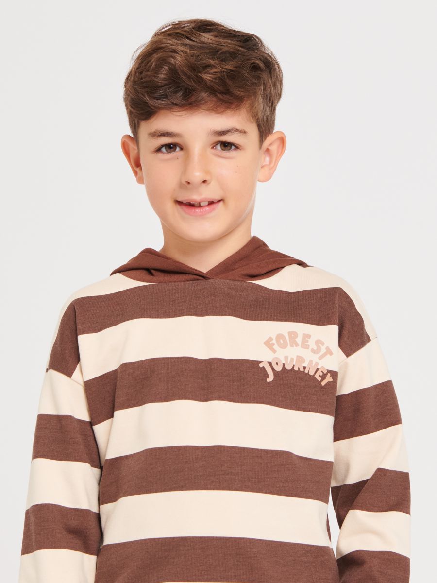 Bluza z kapturem Kolor brązowy  7236Y-89X