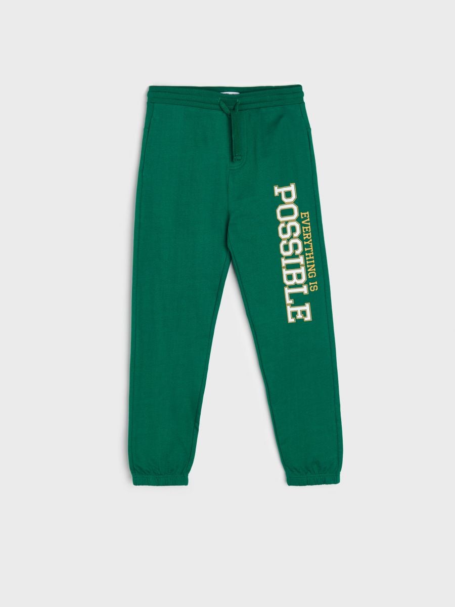 Spodnie dresowe jogger Kolor zielony  0879M-67X
