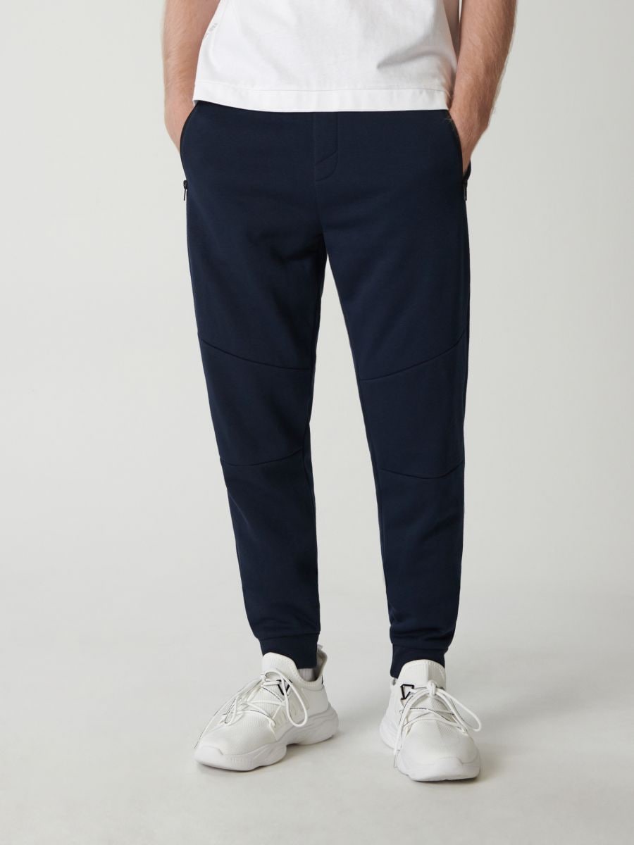 Spodnie dresowe jogger Kolor granatowy  1960O-59X