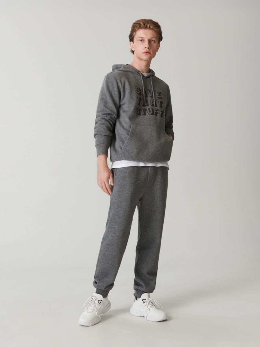 Bluza z nadrukiem Kolor szary  1699O-9MM
