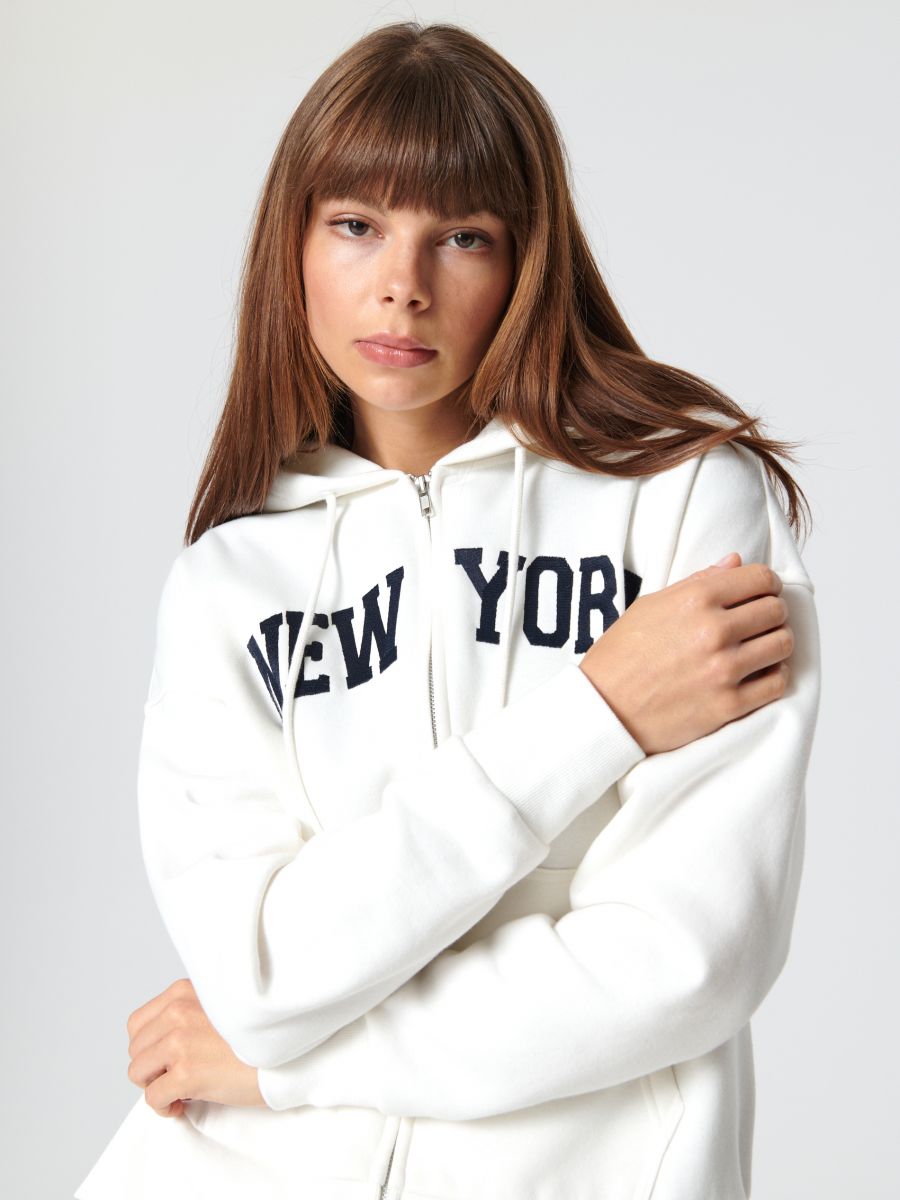Bluza z kapturem Kolor kremowy  7681X-01X